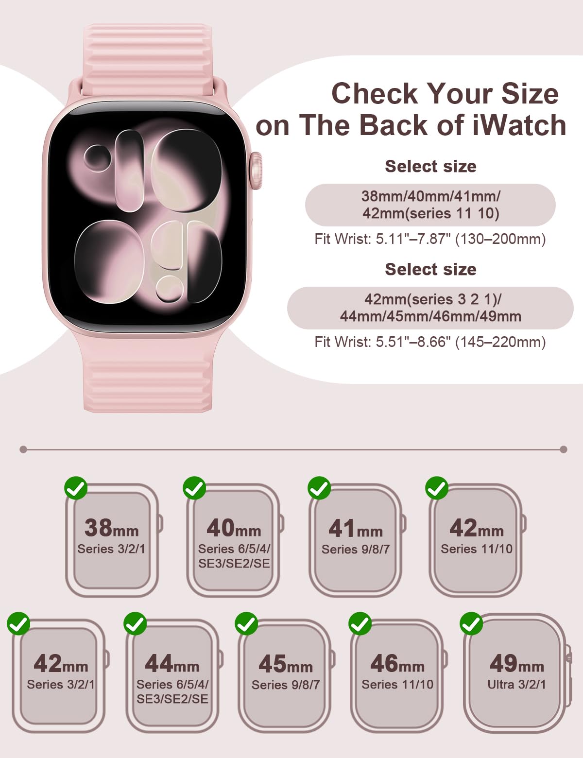 Correas deportivas de silicona magnéticas compatibles con Apple Watch Band