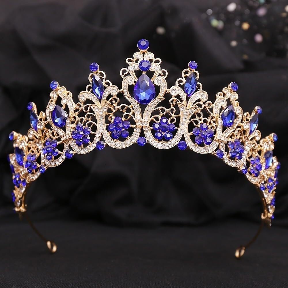 Elegant Crystal Tiara for Women – Rhinestone Bridal Crown, Hair Accessories for Weddings, Birthdays, and Special Occasions – Adjustable