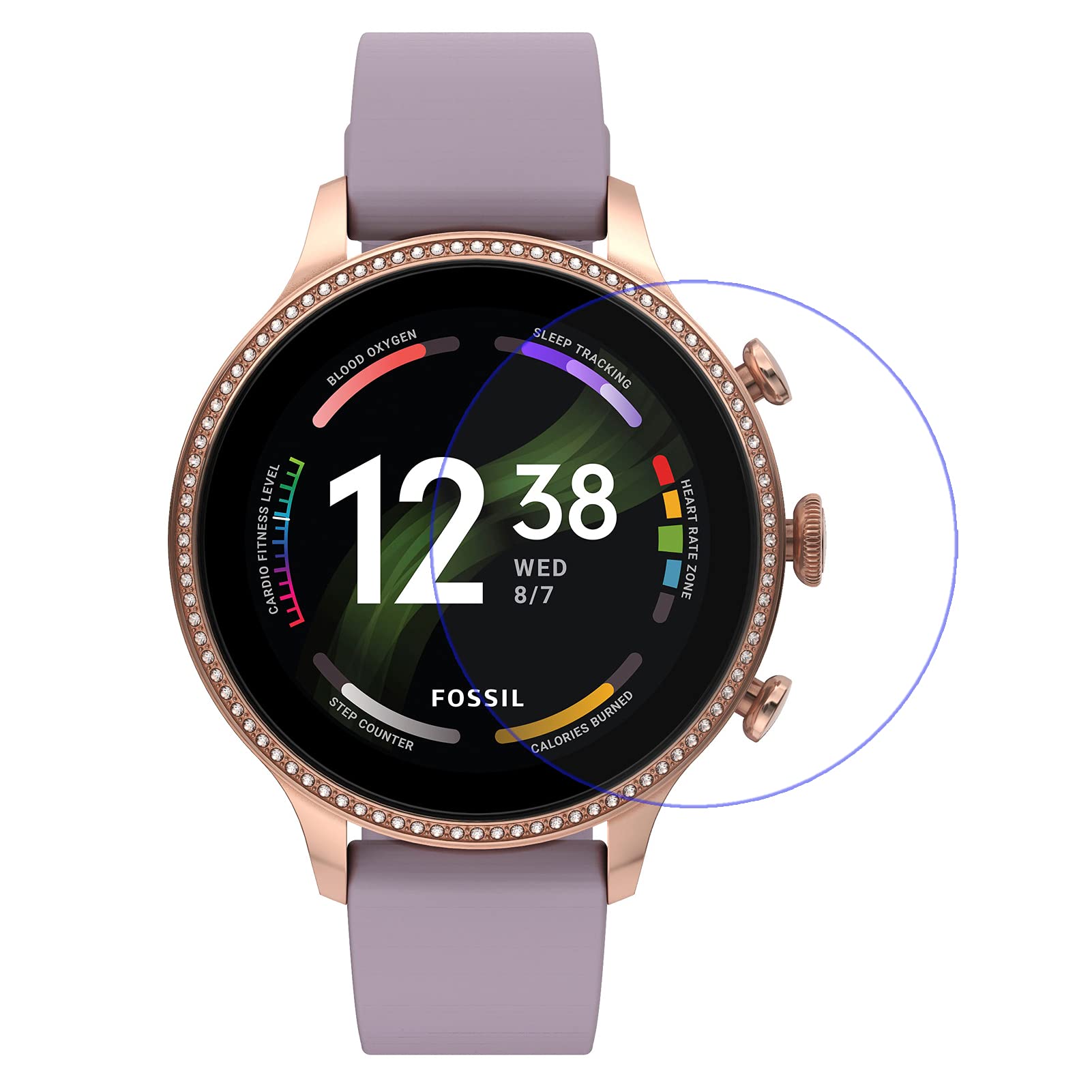 MOTONG For Fossil Men's 44mm Gen 6 Screen Protector - Tempered Glass Screen Protectors For Fossil Men's 44mm Gen 6 Watch,9 H Hardness,0.3mm Thickness,Made From Real Glass(44MM)