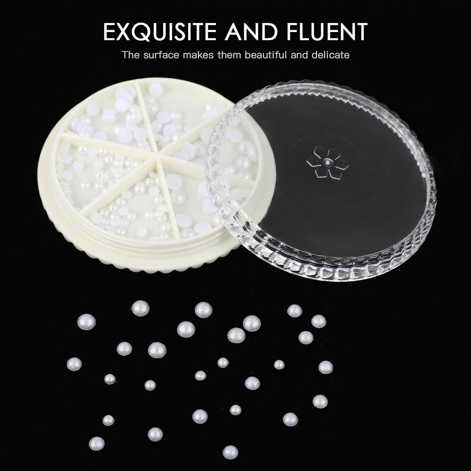 1 Box Pearl Nail Art Decors for Fingernails and Acrylic Nails