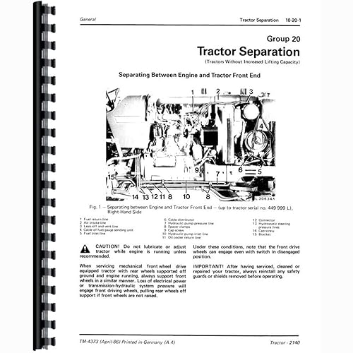 Miniatura 3 de Nuevo manual de servicio de 3 volúmenes para John Deere compatible con tractor JD modelo 2140