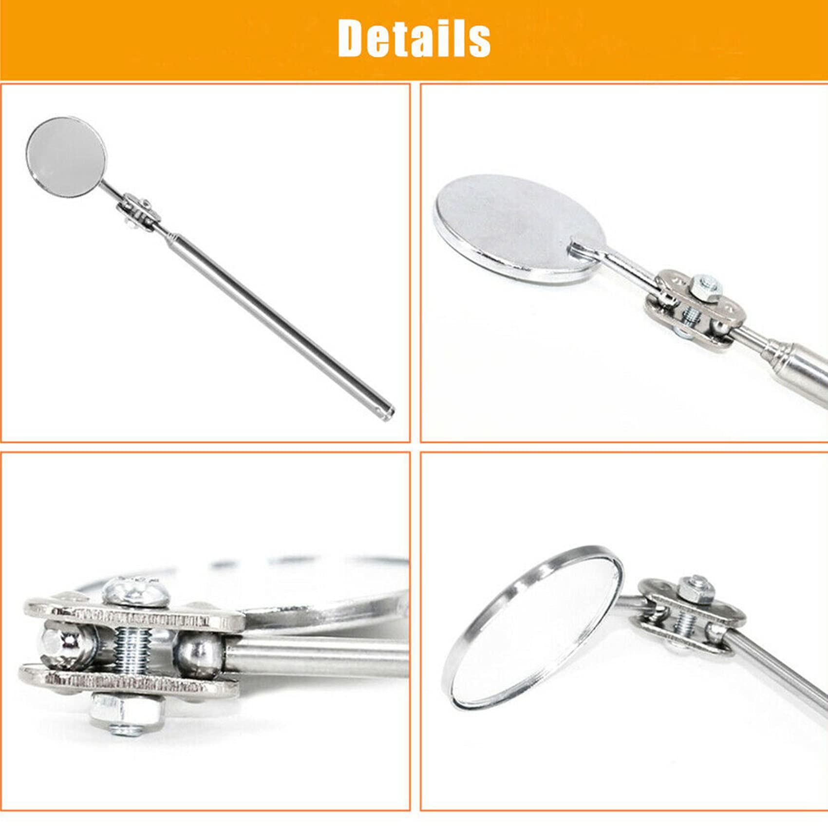 Pasotim 2X Universal Automotive Maintenance Folding Telescopic Reflector Welding Chassis Inspection Hand