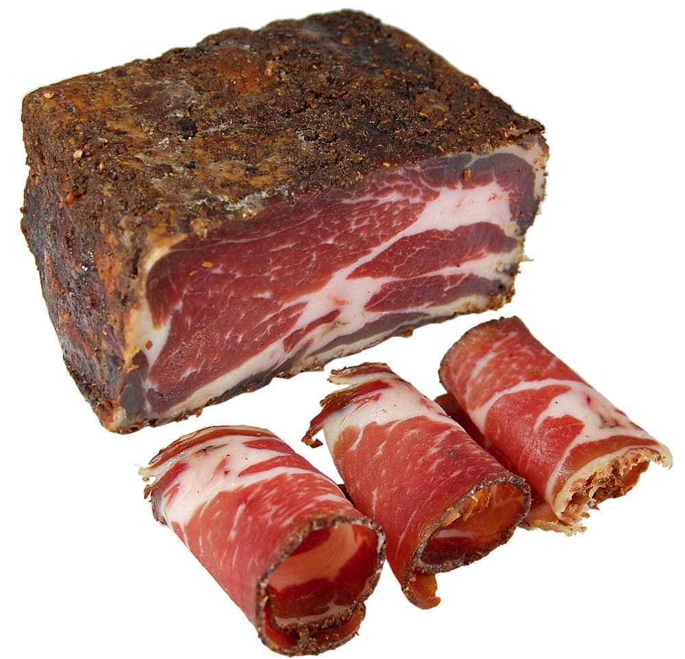 Landler Knoblauchspeck - Knofispeck, über Buchenholz geräuchert 800g