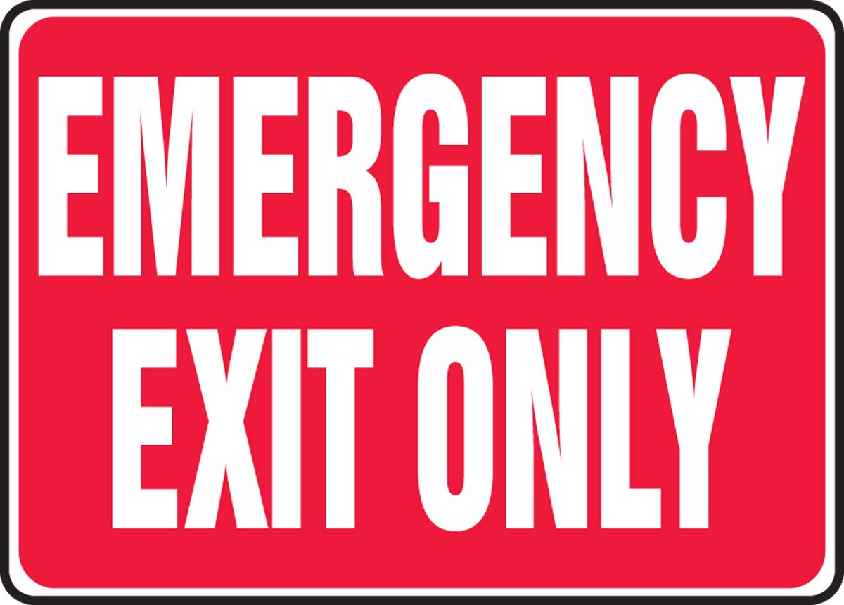 Accuform "Emergency Exit Only" Safety Sign, Accu-Shield™, 10 x 14 Inches (MEXT441XP)