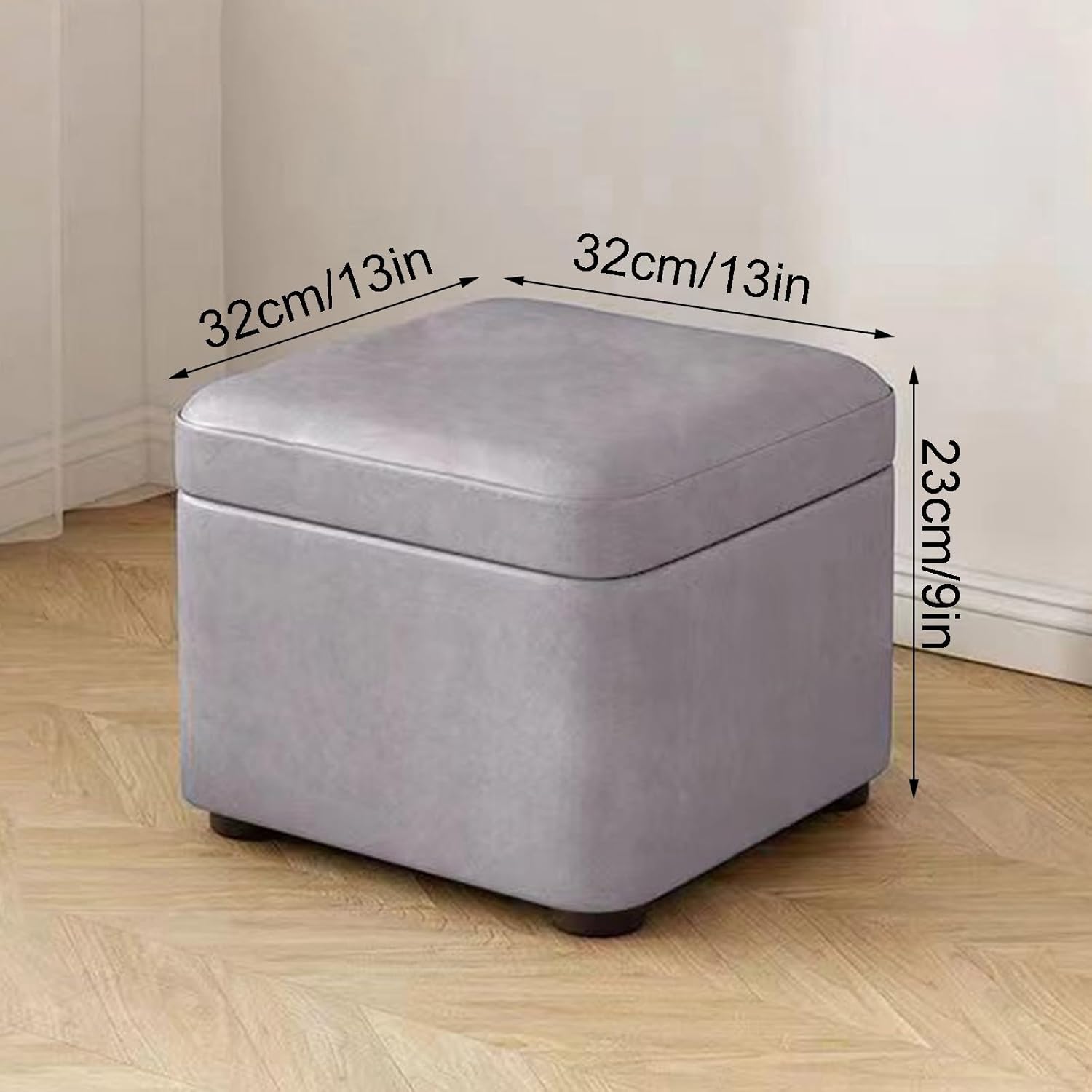 Foldable Storage Bench, Stackable Shoe Rack for Entryway, Stylish and Compact, Perfect for Living Room, Bedroom, Porch, and Closet (Gray, Small)