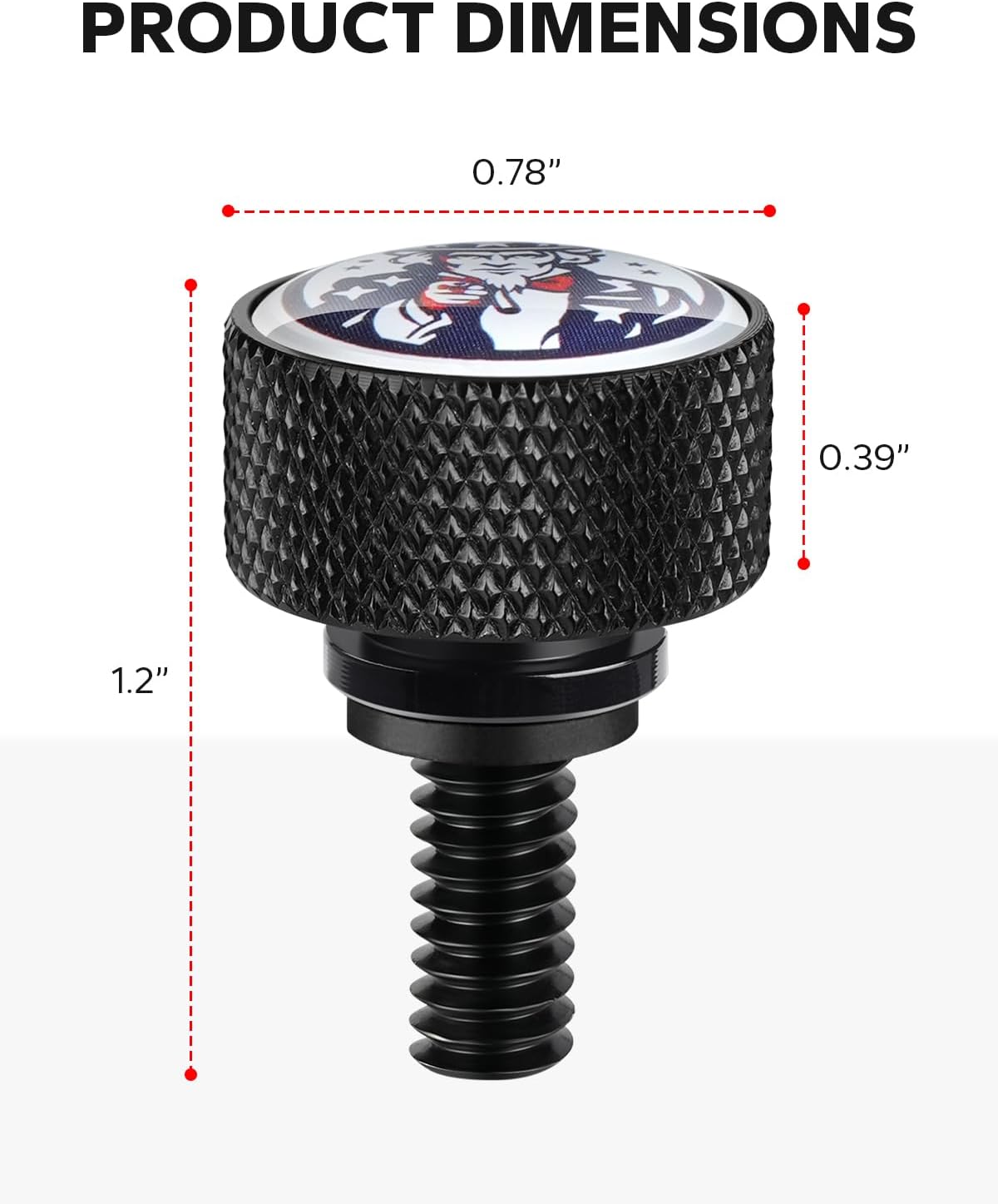 AMAZICHA Stainless Seat Bolt Fender Rear Seat Screw 1/4"-20 Thread Compatible with 1997-2026 Harley Davidson Touring XG XL Dyna Softail Sportster CVO Fatbob Black