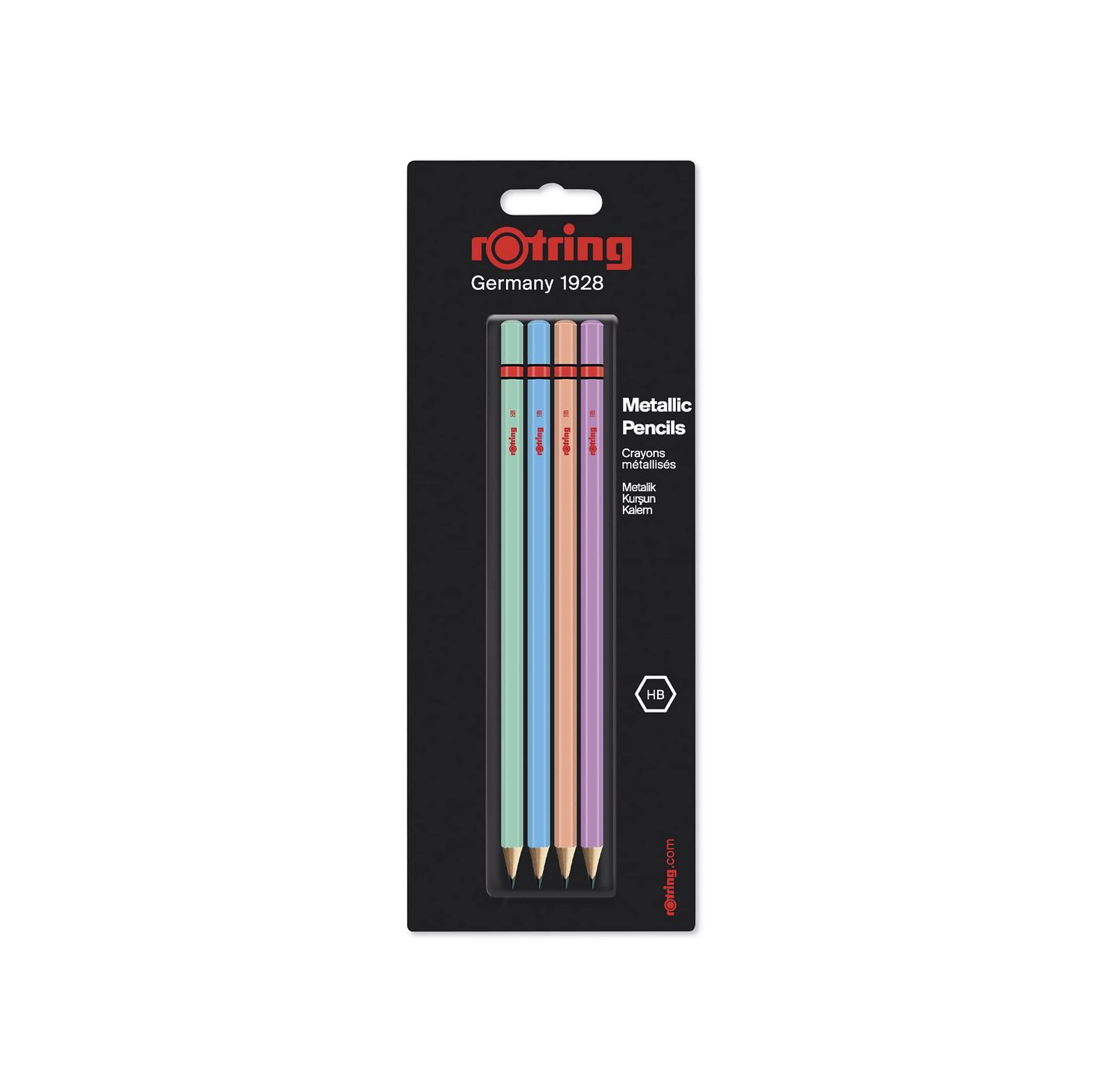 rOtring Metalik Kurşun Kalem, 4'lü Paket