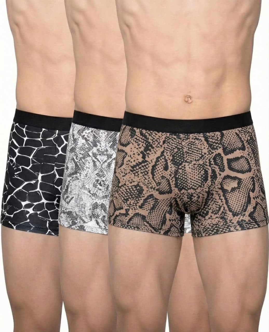 Men’s Printed Boxer Briefs for Everyday Wear | Premium Stretch Underwear | Comfortable Fit & No Ride-Up Brief-Boxer-Trunks Pack of 3-picture-52