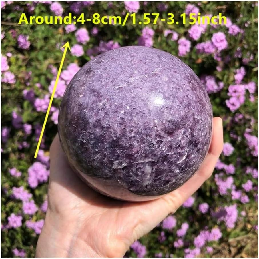 1pc 7-8cm Purple Lepidolite Spheres - Crystal Stone Ornaments