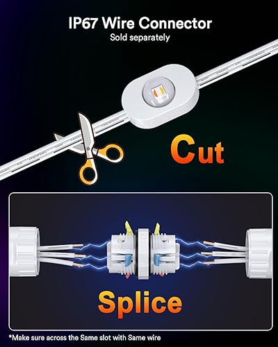 Miniatura 7 de Lumary Luces permanentes para exteriores 2 con control remoto, base deslizante, 150 pies con 90 LED RGBAICW de 5400 lm para iluminación diaria y