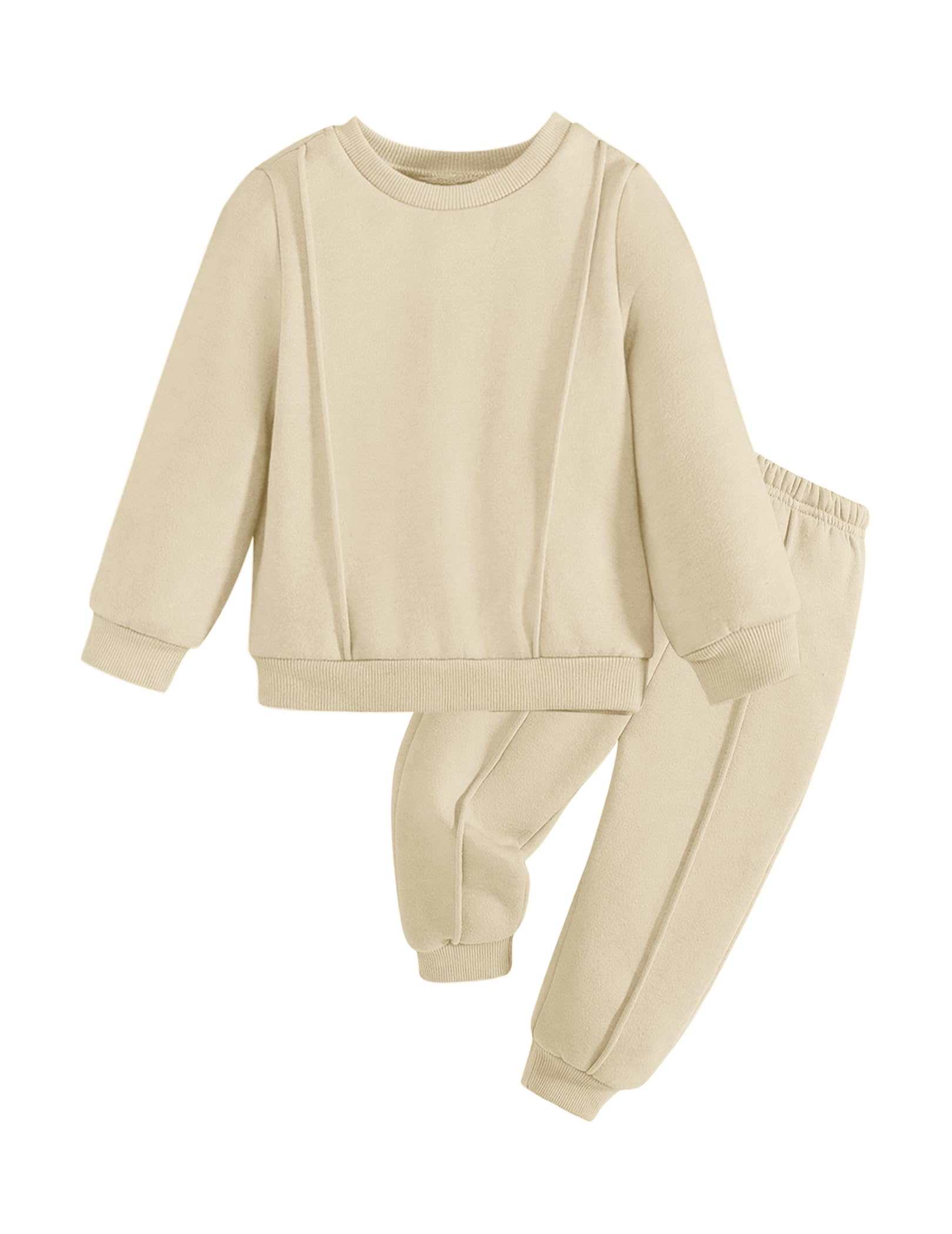 Arshiner Warm Fleece 2-Piece Set: Long Sleeve Sweatshirt & Pants for Fall/Winter (Ages 2-8)