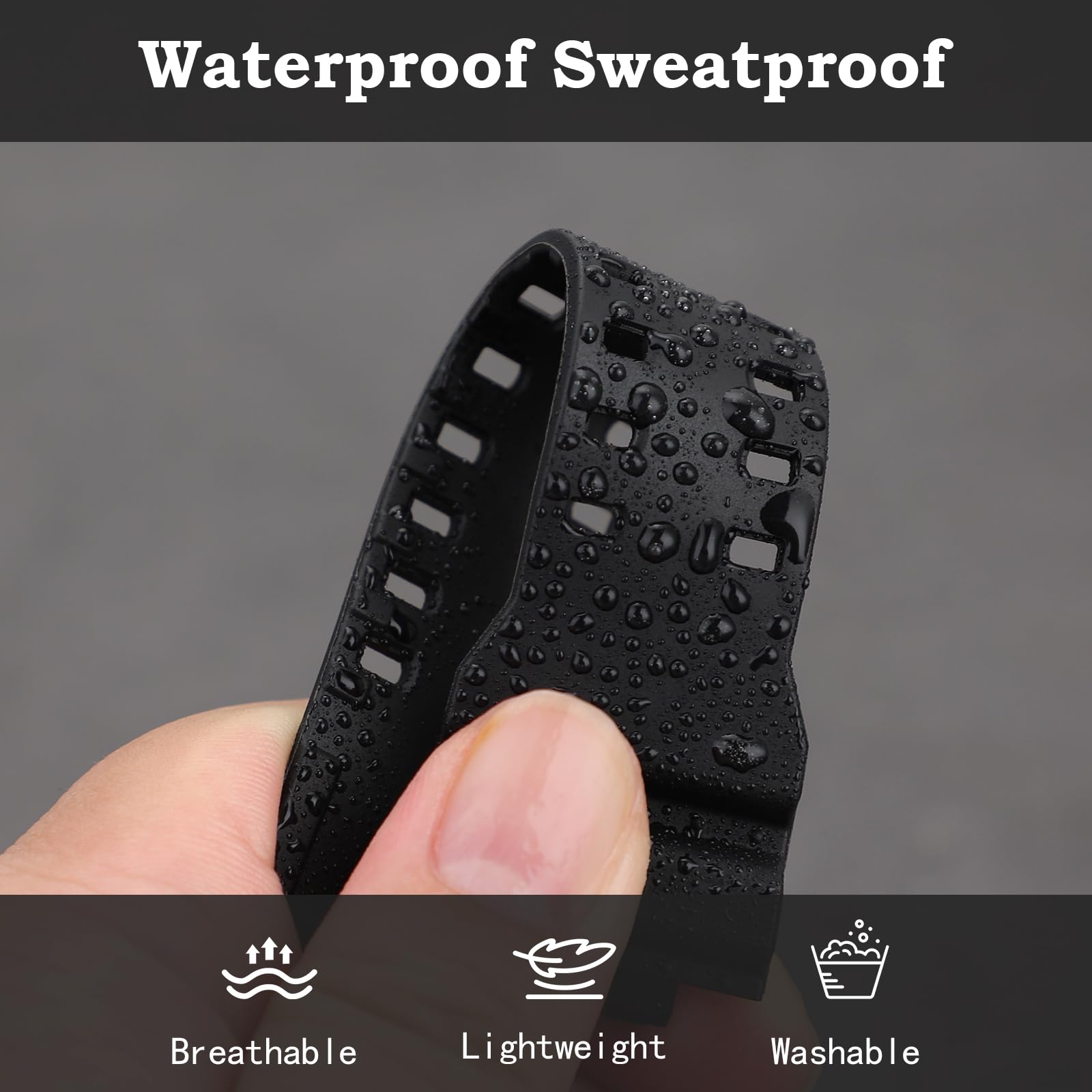 Waterproof Silicone Watch Strap Replacement For Casio Shock GA-110/GA-100/GA-120/GA-140/GA-150/GA-200/GA-300/GA-400/GA-135/GA-700/GA-710/GA-800/GAX-100/GAW-100/GLX-8900/GD-100/GD-110/GD-120/GD-350/GL-S100/GR-8900/GW-8900 Series, Sport Band, Unisex, Durable — view 2