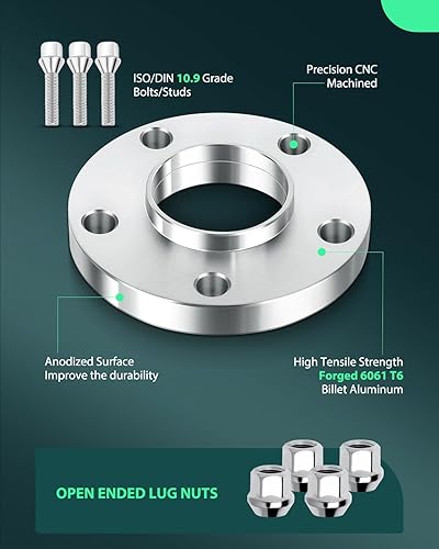 Miniatura 4 de SCITOO 2 espaciadores de rueda de 5 lengüetas centrados de 0.78 pulgadas, 0.78 pulgadas (0.787 in), 0.197 x 4.724 in a 0.197 x 4.724 in, 12 x 1.5