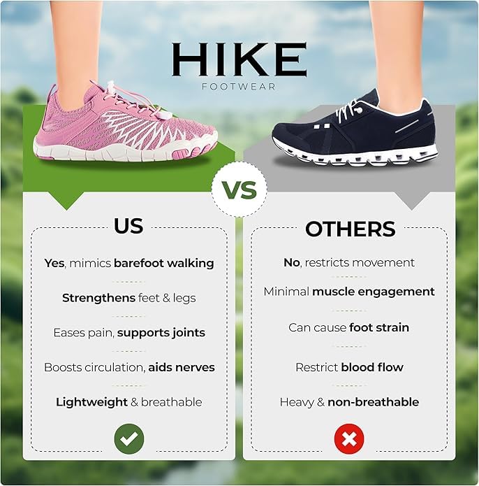 Image of Hike Footwear HF Signature Healthy & Non-Slip Breathable Barefoot Shoesfor Women Men, Wide Toe Flexible, Lightweight Daily Wear Walking Shoes Unisex