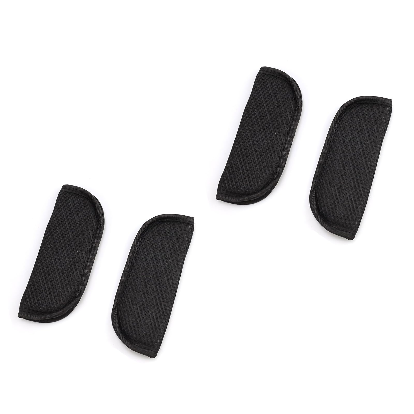 LINTRA Cuscino per Cintura Auto Bambini, 2 Paia Protezione Cintura Auto Bambini, Nero Imbottiture per Cinture di Sicurezza, 12 x 7 cm, per Cinture di Sicurezza e Spallacci di Passeggini e Dell'auto