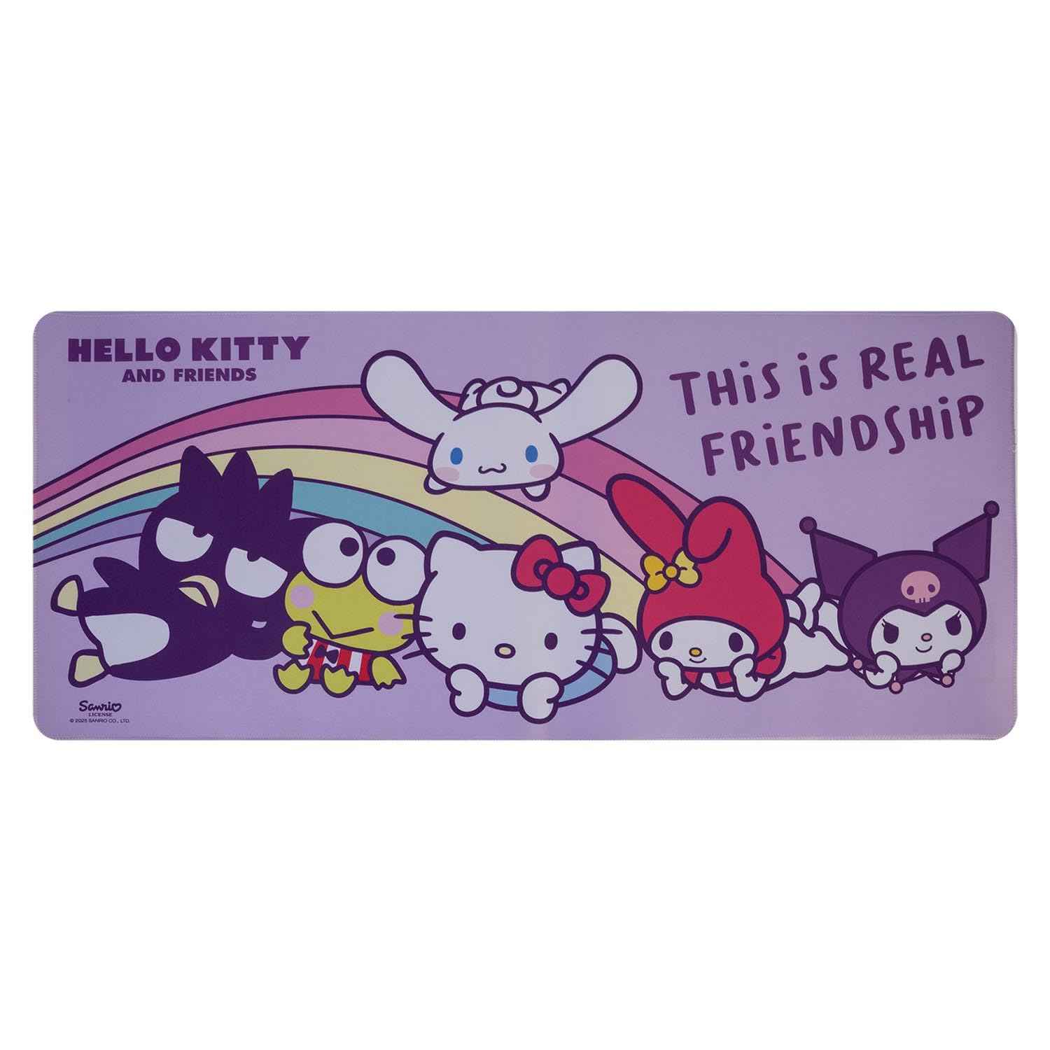 VFM e-Store - Hello Kitty Desk Mat - Multicoloured Gaming Mat - Great for Gamers, Gift Ideas, Christmas, Birthdays - Multi - 35cm X 80cm