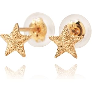Amazon | 18金 ピアス k18 レディース 18金ピアス 18k ピンクゴールド 