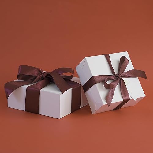 Miniatura 5 de HUIHUANG Cinta gruesa de color borgoña profundo, cinta de satén brillante de 2 pulgadas para envoltura de regalos de Navidad, cinta de vino borgoña