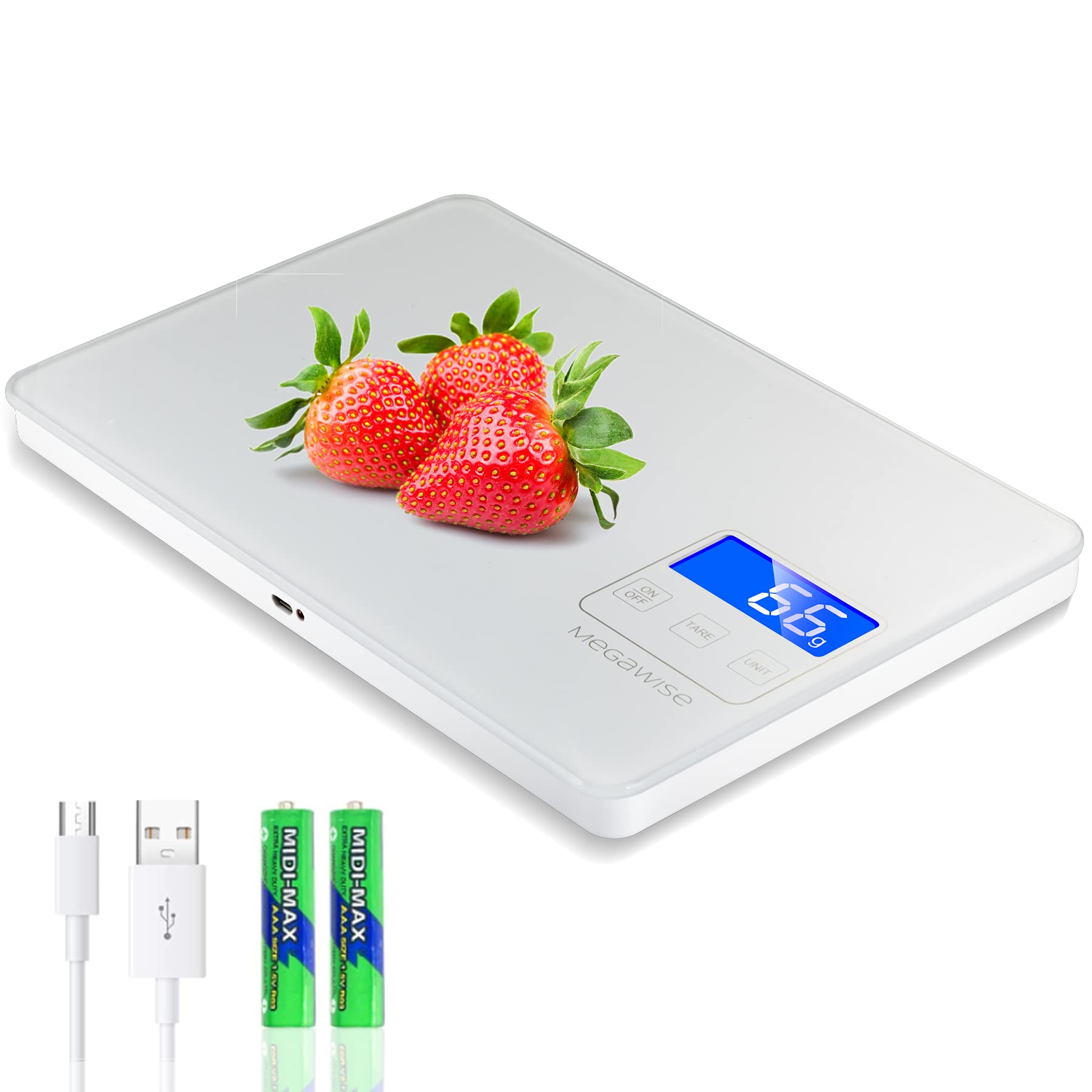 Báscula de precisión para alimentos, báscula digital recargable impermeable de 33 libras, graduación precisa de 0.04 onzas, peso gramos y onzas para cocinar hornear, conversión de 5 unidades, 4