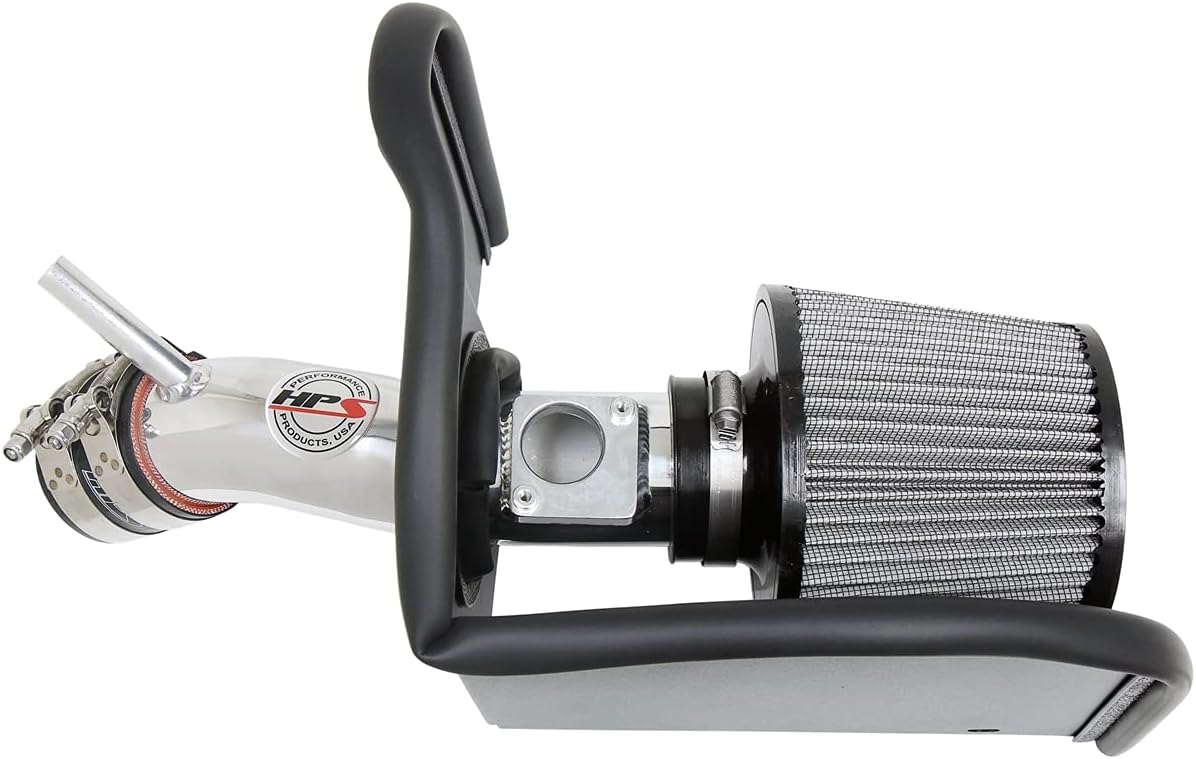HPS Polish Shortram Air Intake Kit with Heat Shield Cool Ram Compatible for Toyota 2020-2022 Corolla 1.8L Non Hybrid, 827-708P