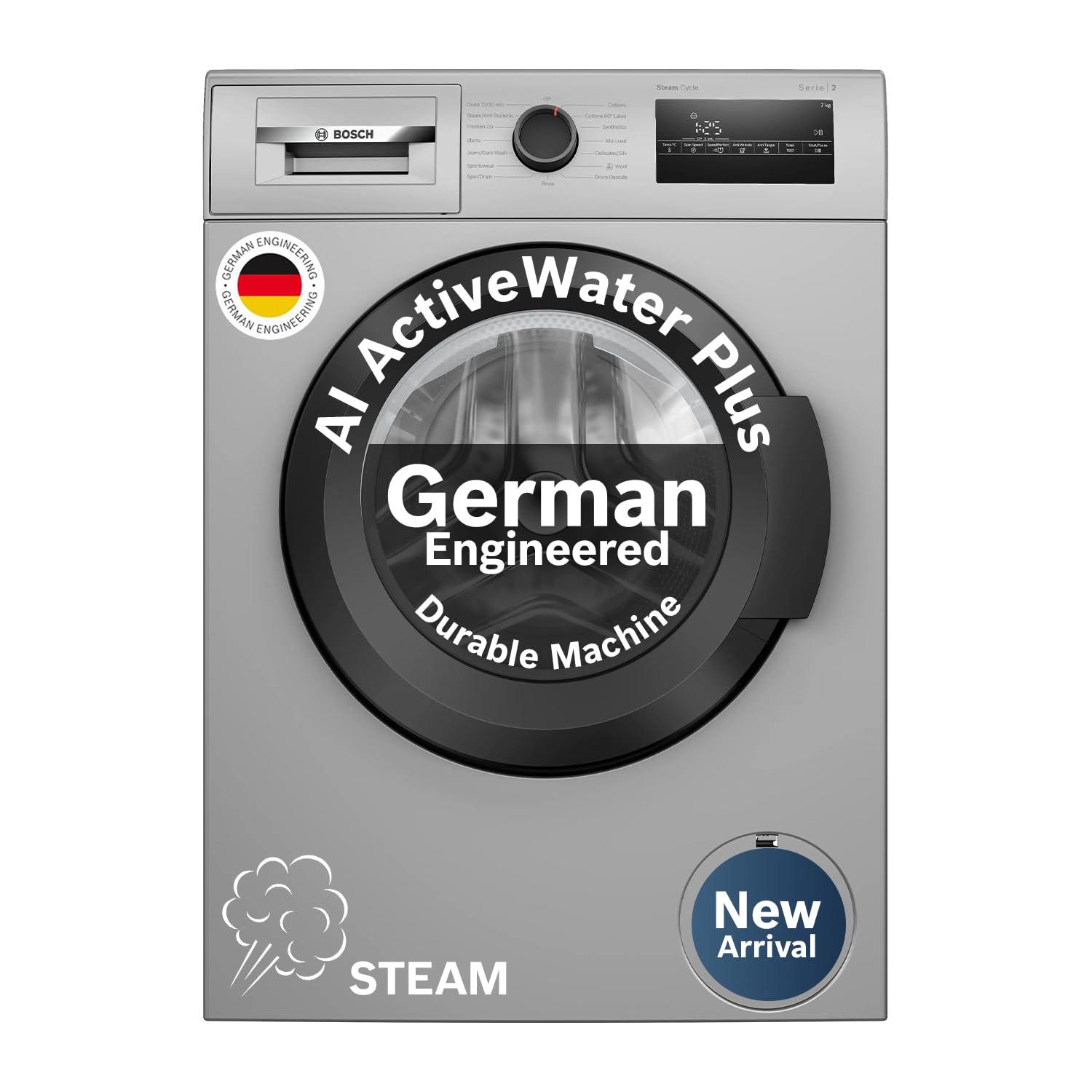 Bosch 7kg 5★ Front Load Washing Machine with AI Water Plus