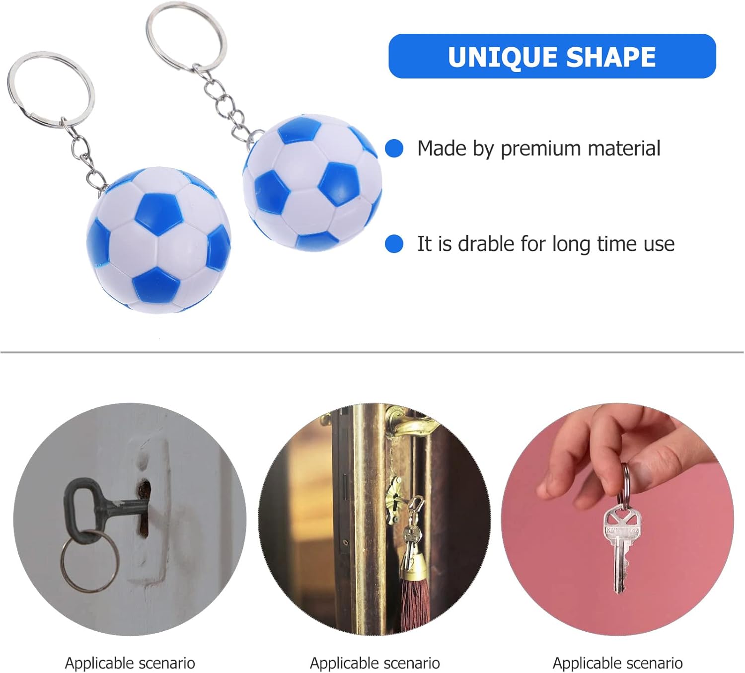 Amosfun 2PCS Soccer Keychains Sports Ball Key Ring Mini Football Key Holder Birthday Gift for Kids Teens Men Backpack Goodie Bag Stuffers : Home & Kitchen