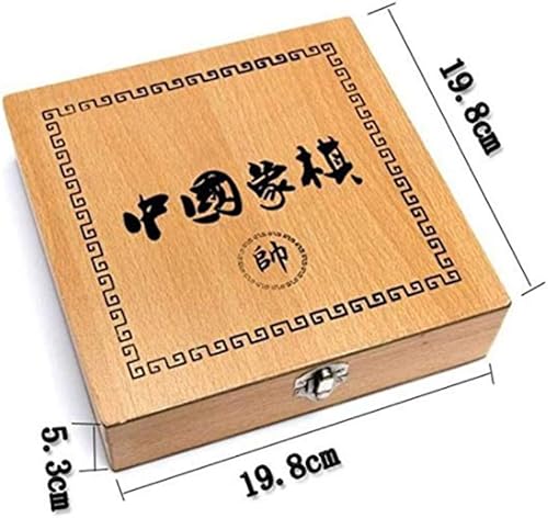 Miniatura 7 de GoodPlay Juego de ajedrez chino de madera de haya Xiangqi Juego de viaje con caja de madera y tablero de ajedrez de cuero