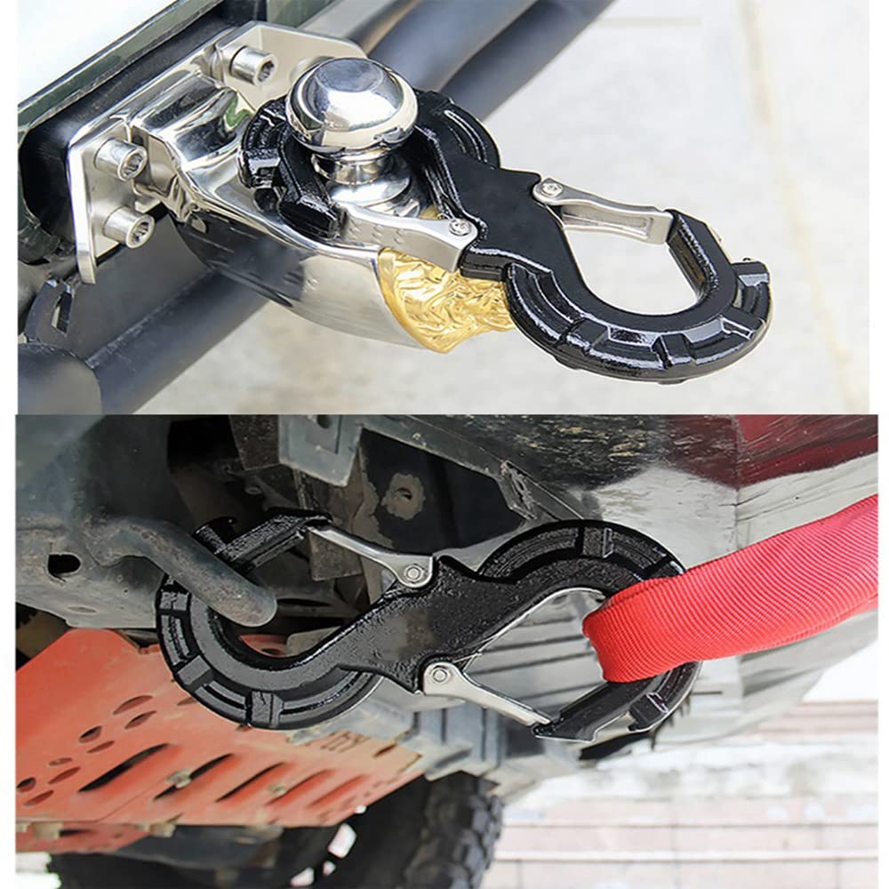Rojo Grillete Rescate RáPido en Forma S Gancho Cabrestante Remolque Coche JK Kits RecuperacióN Remolque Todoterreno 4X4 Grillete Remolque Cabrestante AutomáTico