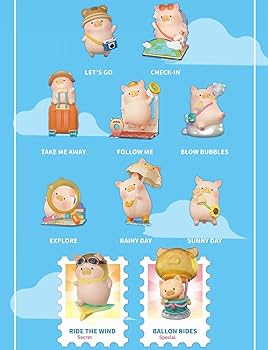 Lulu travel ルルザピギー 子豚 ミニチュアフィギュア 8体 Lulu travel ルルザピギー 子豚 ミニチュアフィギュア 8体