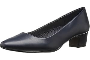 Women's Navy Blue Wide Width Prim Dress Pumps