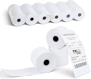 TK Thermal King, (12 Rolls) 2 1/4" x 150' Thermal Paper, Adding Machine/Calculator POS Receipt paper for Cash Registers