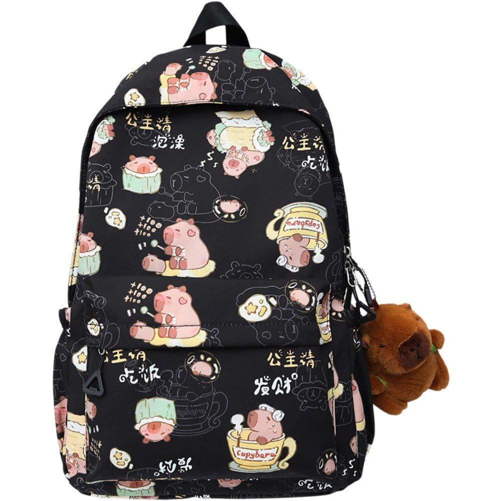Sac à dos capybara amusant pour l'école et les sorties des adolescents