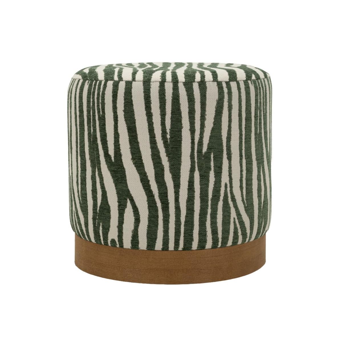 Paris Prix Pouf Imprimé Zèbre Savana 40cm Vert