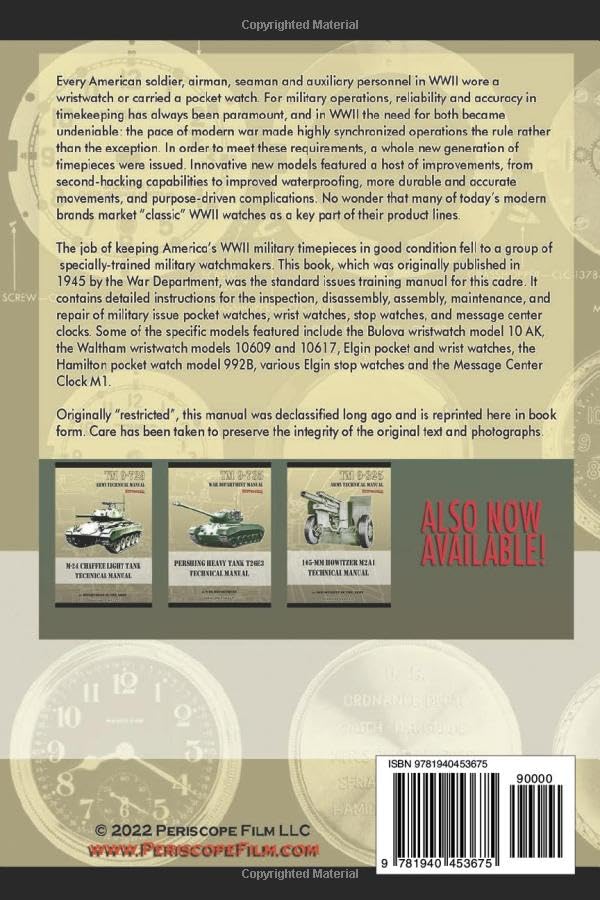 Ordnance Maintenance: Wrist Watches, Pocket Watches, Stop Watches and Clocks - Image 2