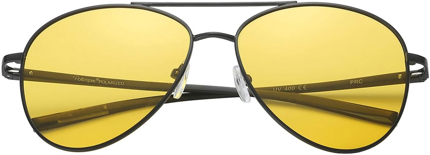 PolarSpexClassic Polarized Ultra Light Flex Hinge Aluminum Aviator Sunglasses