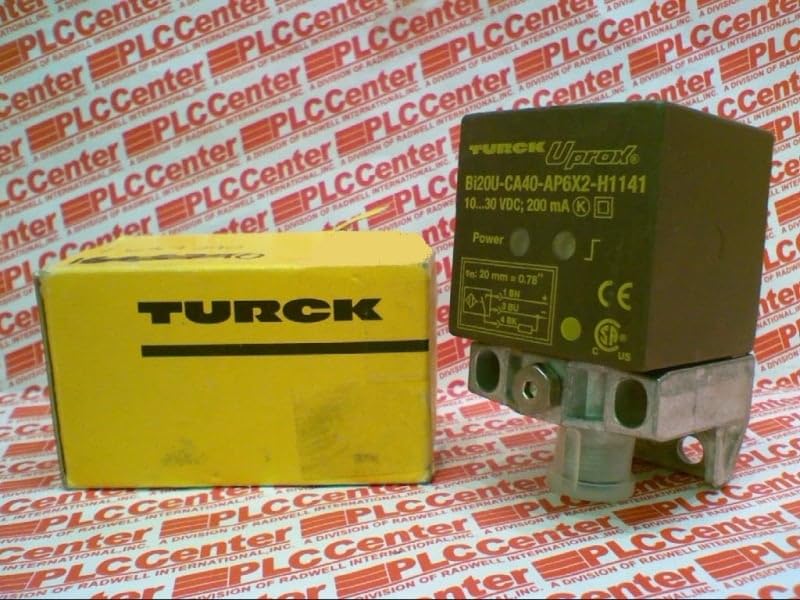TURCK BI20U-CA40-AP6X2-H1141 W/BS2.1 (1627290), 10-30 VDC, 2 LEDS, 20MM RANGE, 4 PIN, 40MM SIZE, BS2.1 BRACKET, EMBEDDABLE, EUROFAST M12 MALE, INDUCTIVE, NORMALLY OPEN, PNP (SOURCING), SENSOR, STANDAR