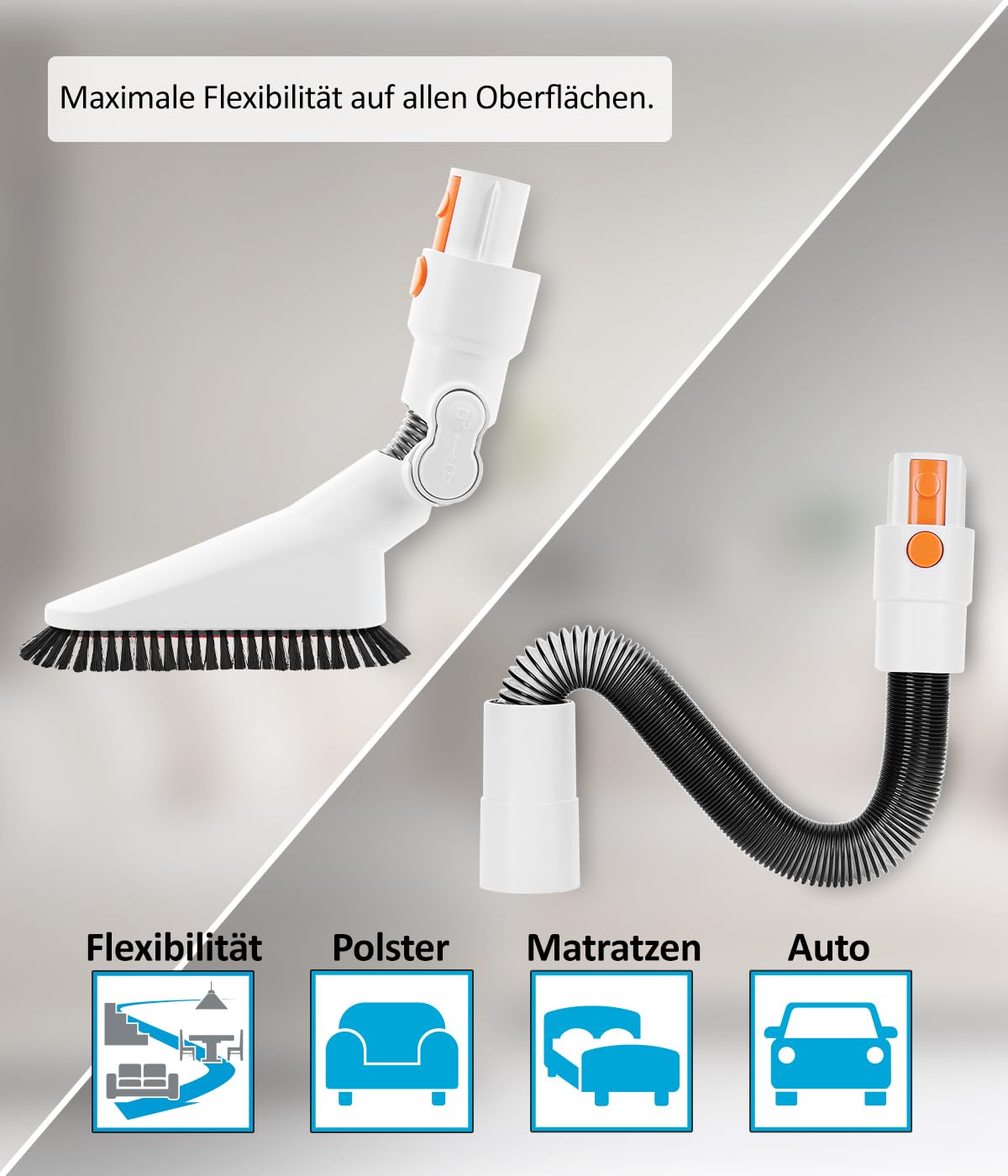 Genius Invictus X7 Facelift Deluxe Akku Staubsauger kabellos, HEPA Filter, Ladestation, LED Licht, Akkusauger Handstaubsauger beutellos für Hartböden Teppich Tierhaare bis zu 60 Minuten 21-TLG.