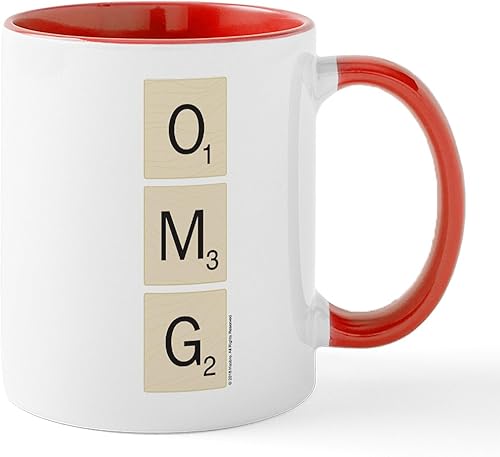 Miniatura 55 de CafePress Scrabble Champion - Taza de café de cerámica (11.0 fl oz) 2-Blanco/Negro Interior - Scrabble Champion,Blanco - Logo,Blanco - Logo