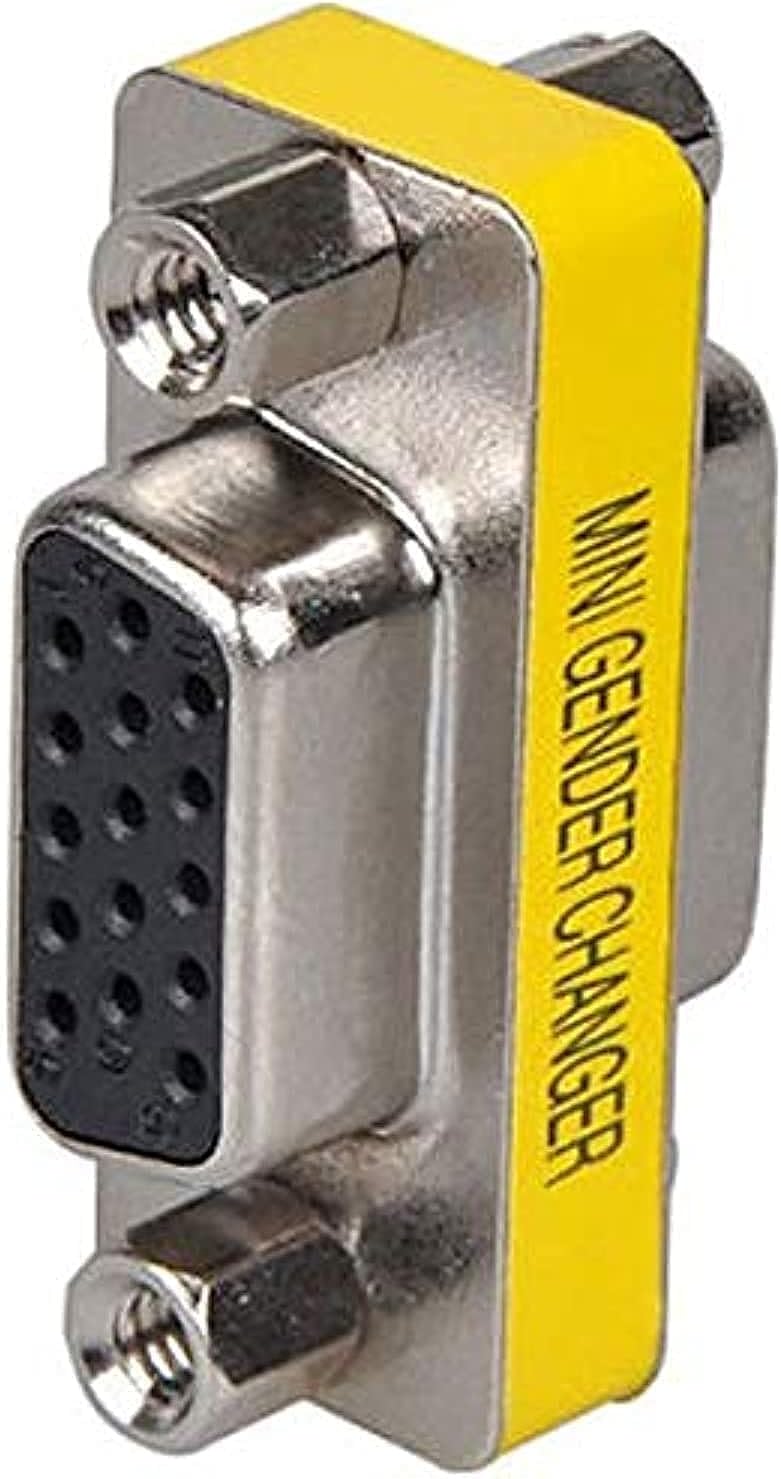 VGA SVGA 15 Pin Female to Female F/F Mini Gender Changer Adapter Connector