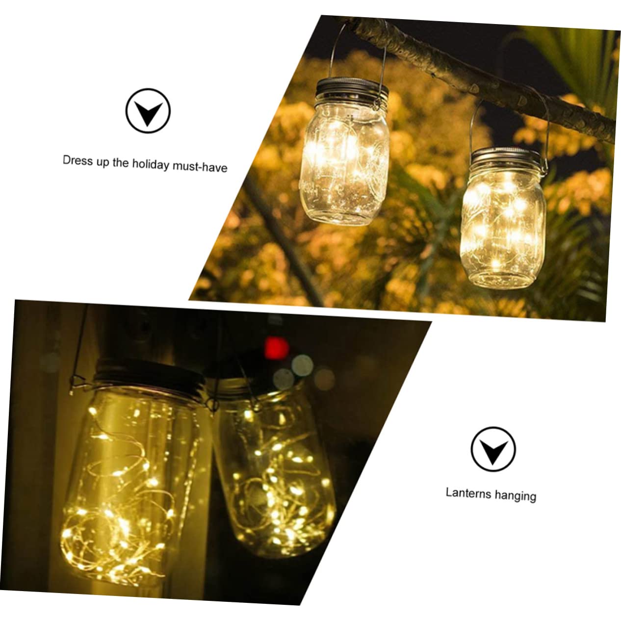 Lot De 6 Poignées De Suspension Pour Bocaux Mason - 4 Pour 70mm, 2 Pour 86mm - Déco Jardin Et Intérieur