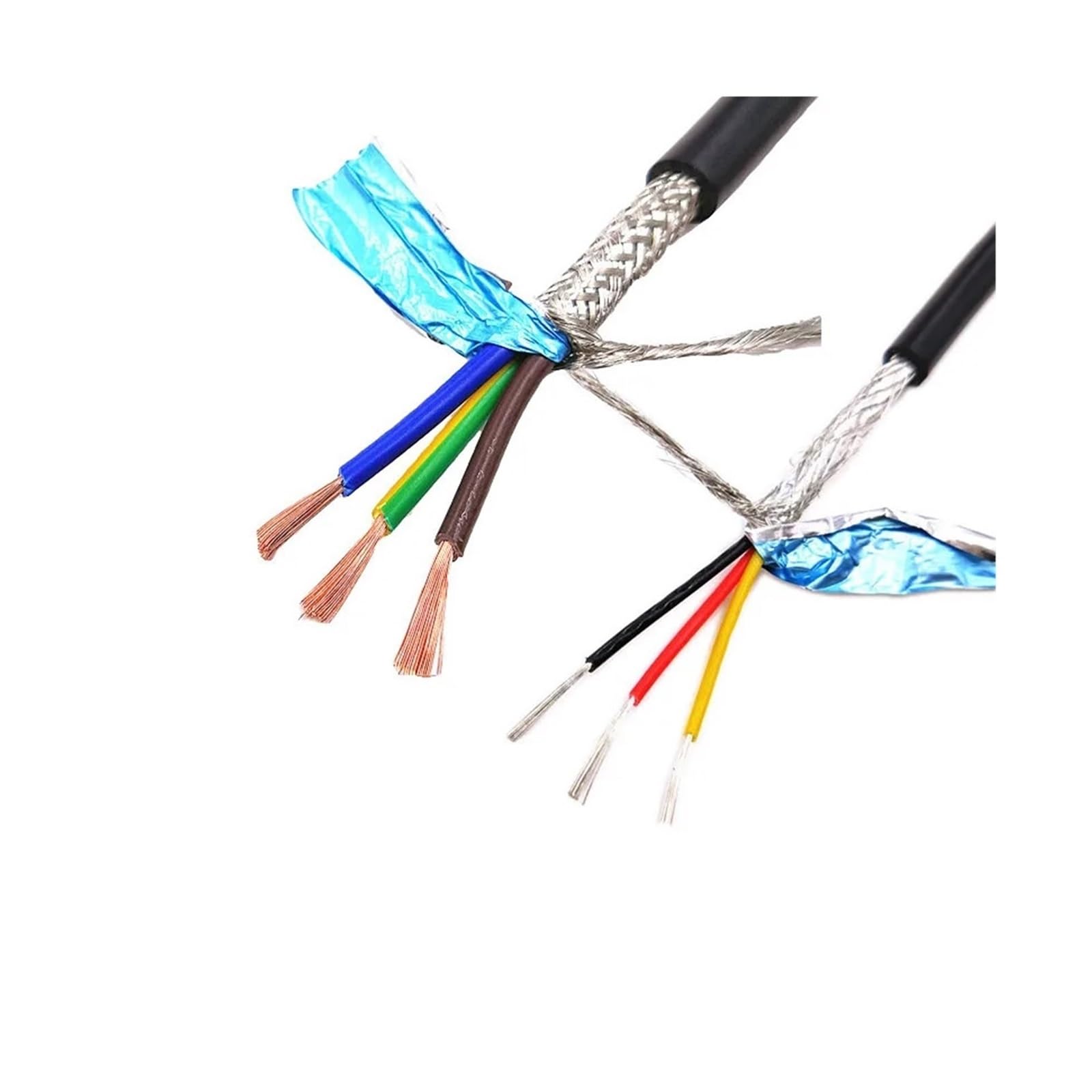 Cavo di controllo schermato RVVP da 5 m, filo in rame puro a 2-8 conduttori | Cavo di segnale rivestito in PVC anti-interferenza 18/20/22 AWG(3 Core 18AWG 5Meter)
