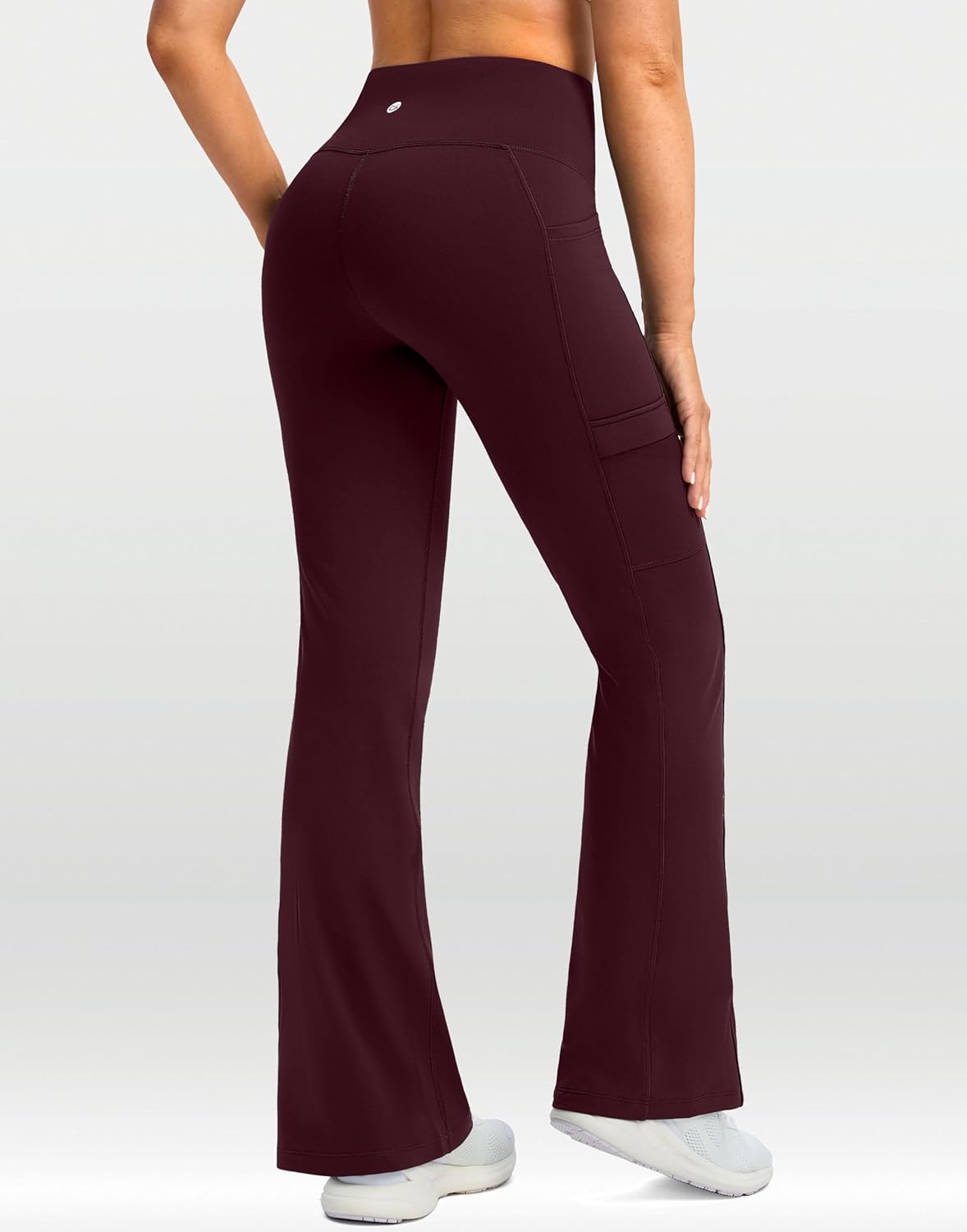 G Gradual Women's Fleece Lined Pants Water Resistant Winter Thermal Flare Leggings Hiking Snow Pants for Women 4 Pockets - Image 2