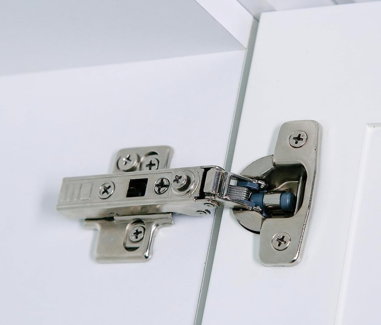 Soft Close Cabinet Hinge Set. 20 Frameless Full Overlay Cabinet Hinges for Kitchen Cabinets with Adjustable Closing Speeds.