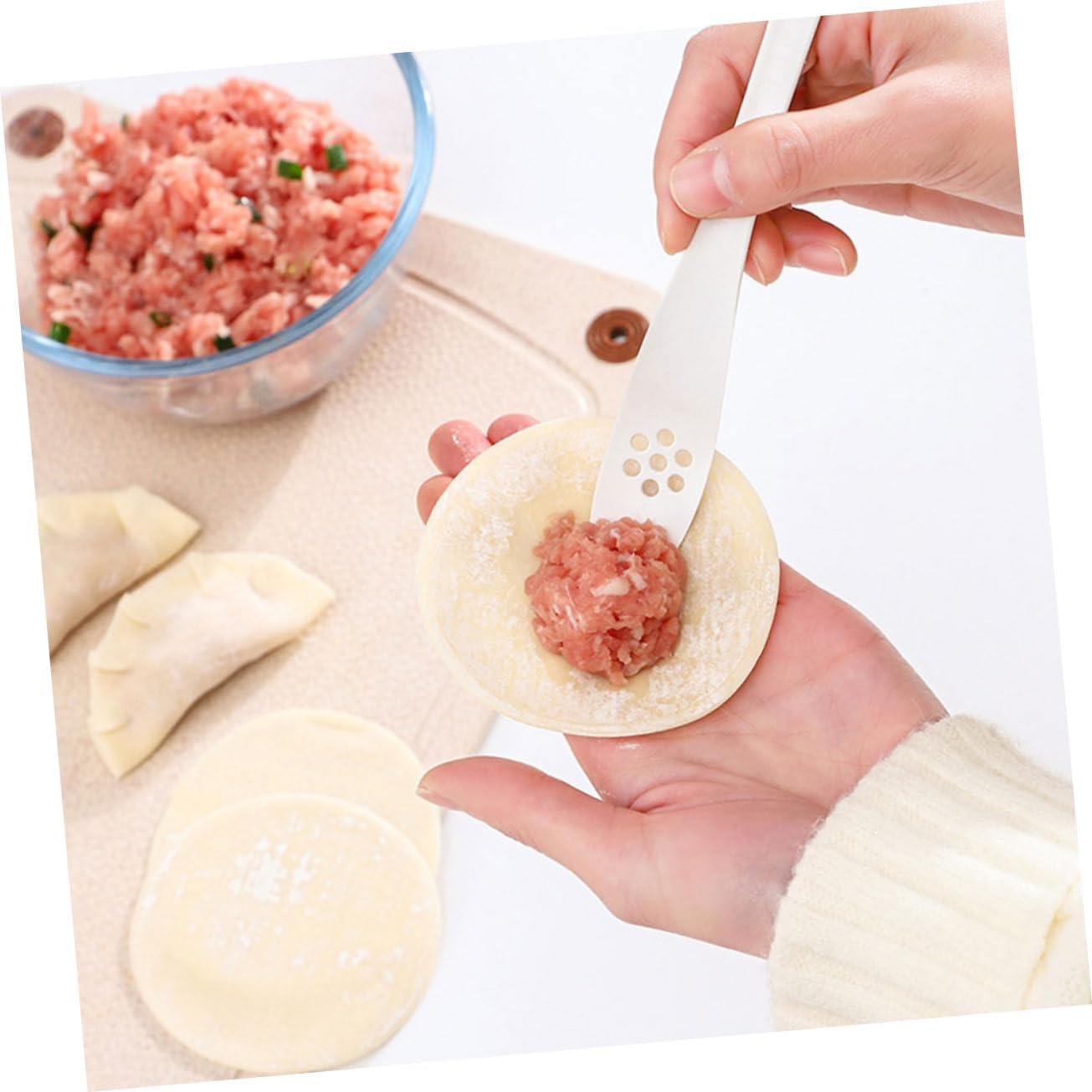 2pcs Plastic Melon Ball Scoop Fruit Spoon Ergonomic Handle