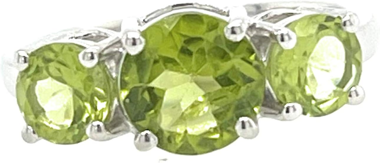 Natural Green Peridot Sterling Silver Ring Sizes 5-9 by Natural Rocks by Kala - Image 7