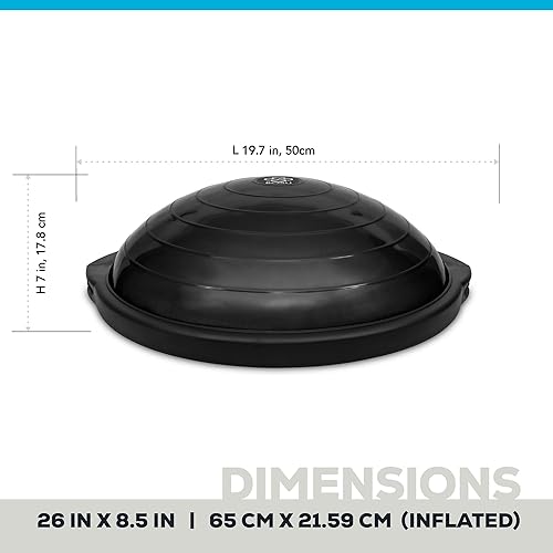 Vista 26 de BOSU Entrenador de equilibrio deportivo, tamaño de viaje que permite un fácil transporte y almacenamiento, 19.7 in, Azul/Negro