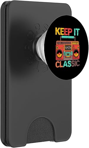 Miniatura 7 de Keep It Classic Radio 80s 90s Retro Vintage Cassette Player PopSockets Adhesivo PopGrip