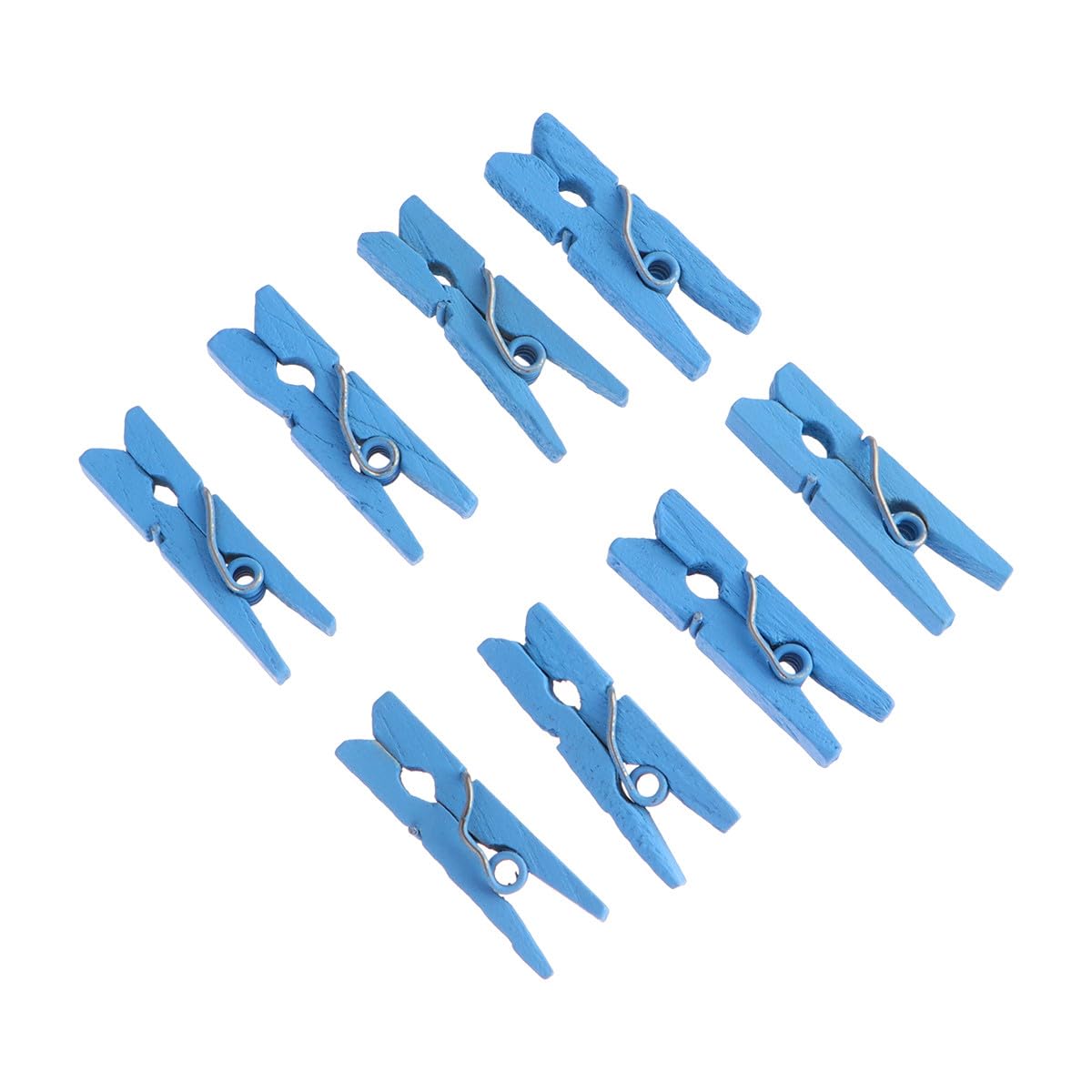 Pinzas de madera azul SHINEOFI mini pinzas de 200 piezas resistentes para colgar fotos y notas
