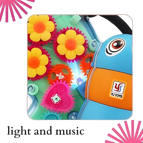 Miniatura 2 de ABK - Coche de juguete transparente, con sistema de engranajes móviles de colores visibles, luz y sonido transparente, luz y sonido, efectos de luz