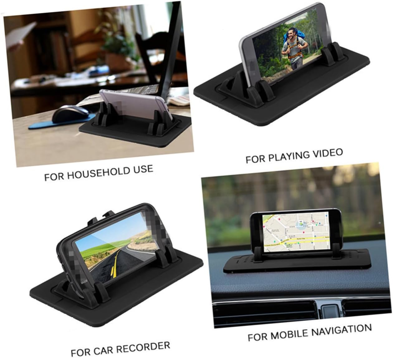 Silicone Car Phone Mount Holder for CRV Dashboard Car Pad Mat Slip Navigation Bracket